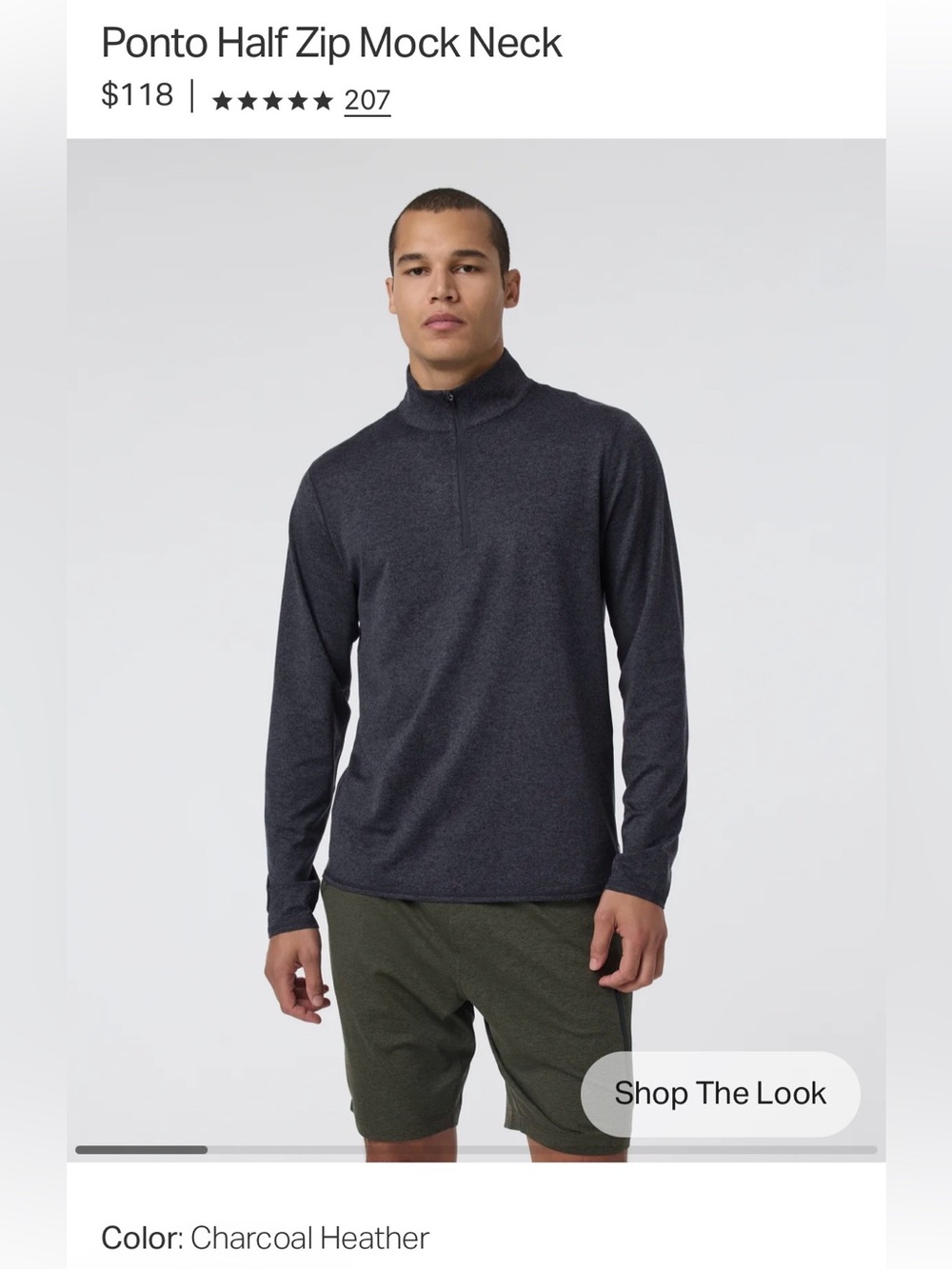 Vuori Ponto Performance Half Zip Pullover Charcoal Mens Large
V253 DreamKnit Top